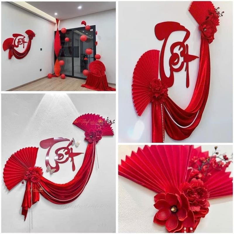  SET TRANG TRÍ CHỮ TẾT SET DECOR CHỮ TẾT KHUNG ALU CỨNG SIZE TO PHỤ KIỆN TRANG TRÍ TẾT 