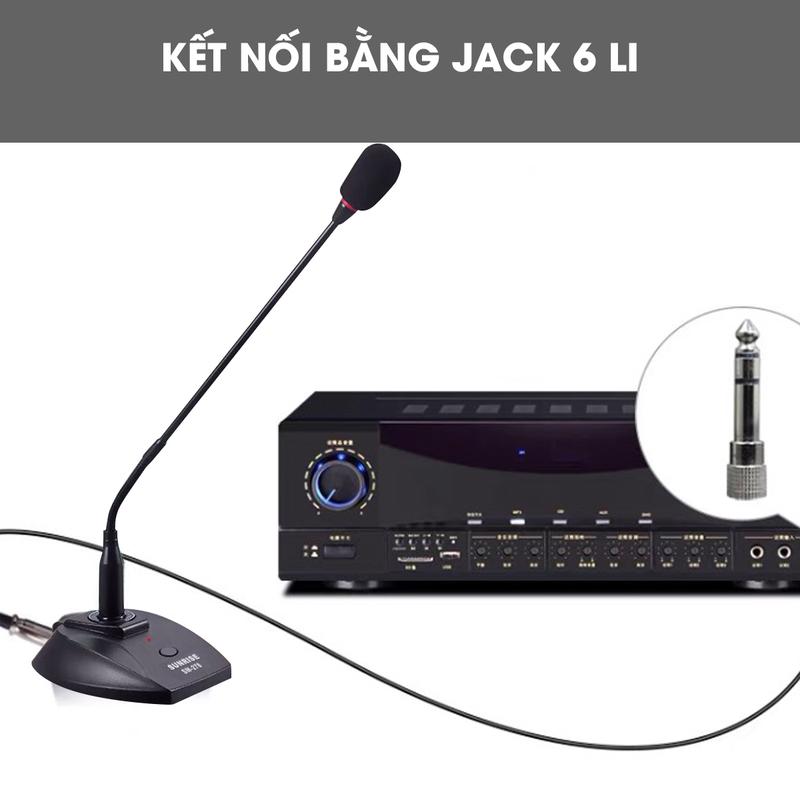 Micro có dây cổ ngỗng Sunrise SM-278, Mic hội nghị chính hãng dùng tọa đàm họp trực tuyến internet  microphone 5