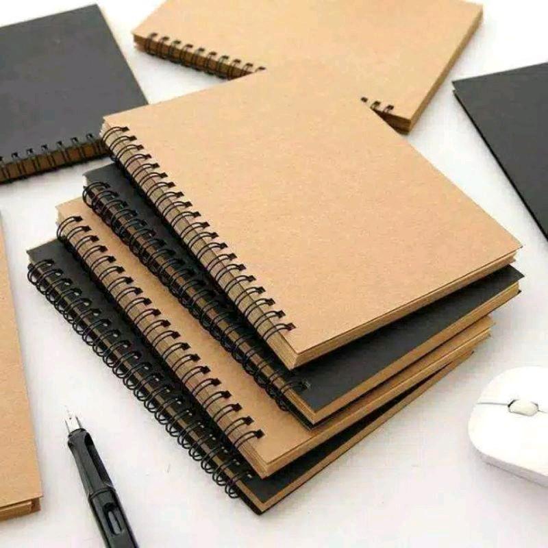 (DTS) Buku Sketsa A6 A5 Sketchbook Isi 50 Lembar 100 Halaman Jilid Spiral Cover Vintage Paper Stationery 1