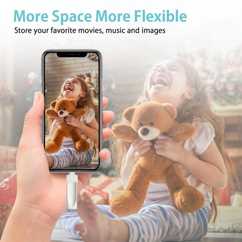 Product Introduction of 3 in 1 Flash Drive, USB 3.0 Memory Storage, High Speed USB Flash Drive for iPhone iPad Android Smart Phones PC Laptops 5