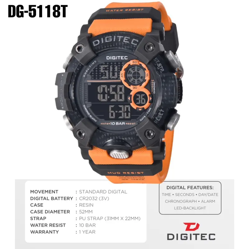 Jam Tangan PRIA DIGITEC DG-5118T 5