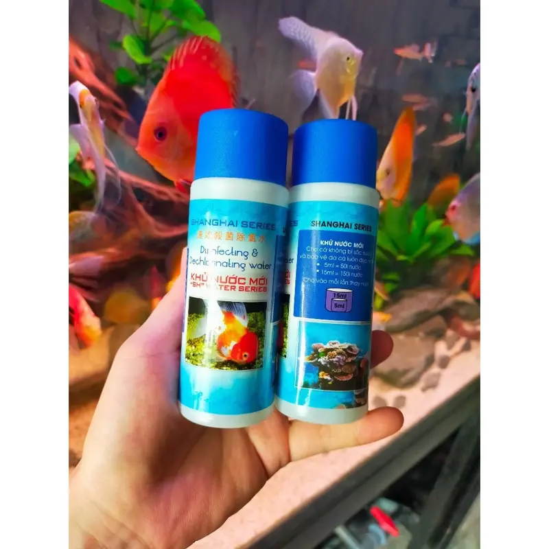 Khử nước mới Shanghai, lọ khử clo, khử độc tố cho bể cá cảnh, bể thuỷ sinh