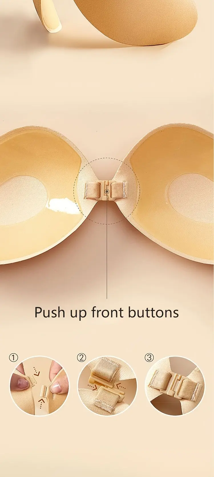 Silicone Invisible Strapless Bra for Women | Self-Adhesive