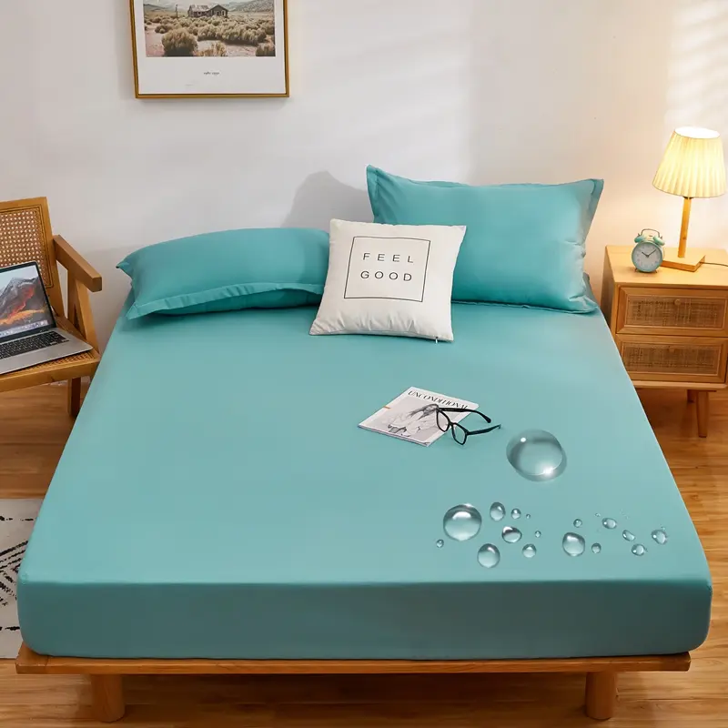 Waterproof Bed Fitted Sheet Adjustable Mattress Covers 4 Corners With Elastic Band Multi Size Bed Sheet