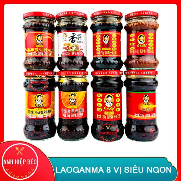 [HOT] Gia Vị Ớt Chưng Dầu Laoganma Đủ 8  Vị