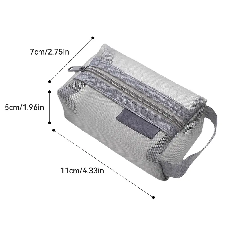 Túi lưu trữ lưới Nylon, cầm tay, dung lượng lớn, túi Giặt, túi Sắp Xếp mỹ phẩm, thích hợp cho du lịch 1
