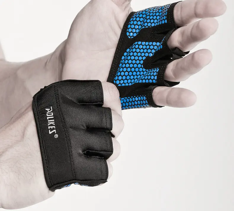 Găng tay gym nửa bàn nam nữ cao cấp-phụ kiện thể thao hỗ trợ tập luyện gym