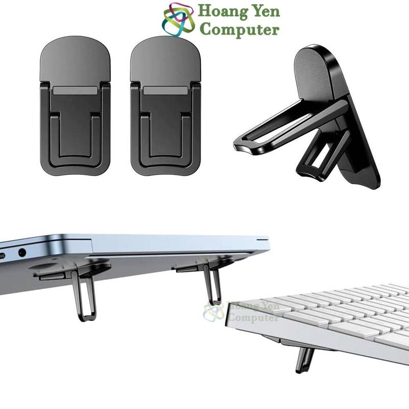 Chân Đế Laptop Mini, Giá Đỡ Máy Tính Xách Tay - Có 2 Mức Gập Lại, Keo Dính 3M Cực Chắc Chắn, Chất Liệu Nhựa Cứng Chắc