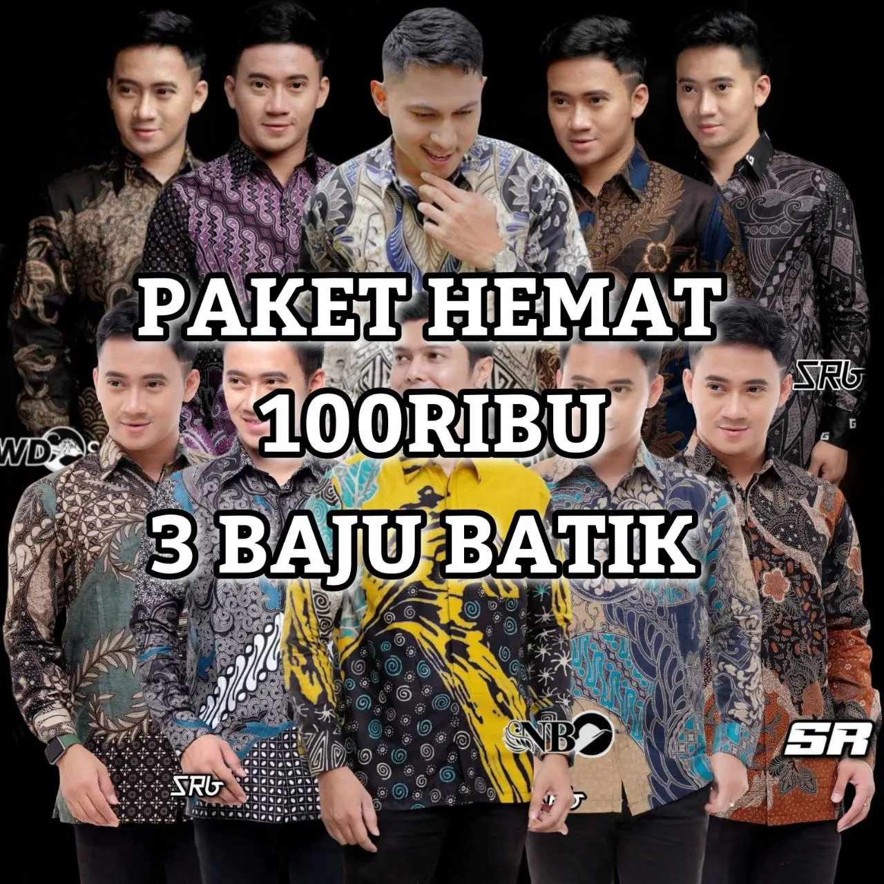 PROMO KEMEJA BATIK PRIA LENGAN PANJANG 100RIBU DAPAT 3BAJU BAHAN KATUN HALUS