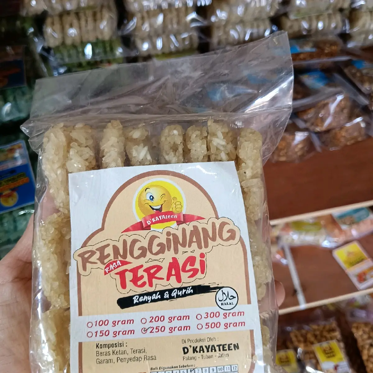 RENGGINANG TERASI MENTAH 250 gram