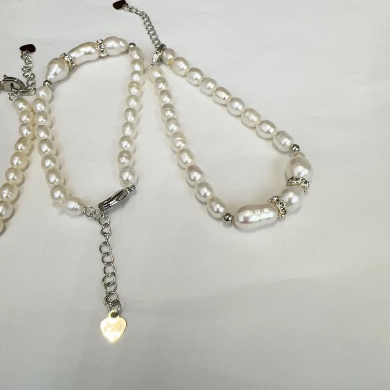 Vòng Tay Ngọc Trai Nước Ngọt, 4-7mm, Bạc Mịn S925, Khóa Thời Trang, Vòng Tay Bạc Sterling, Thiết Kế Cổ Điển Và Đơn Giản 2