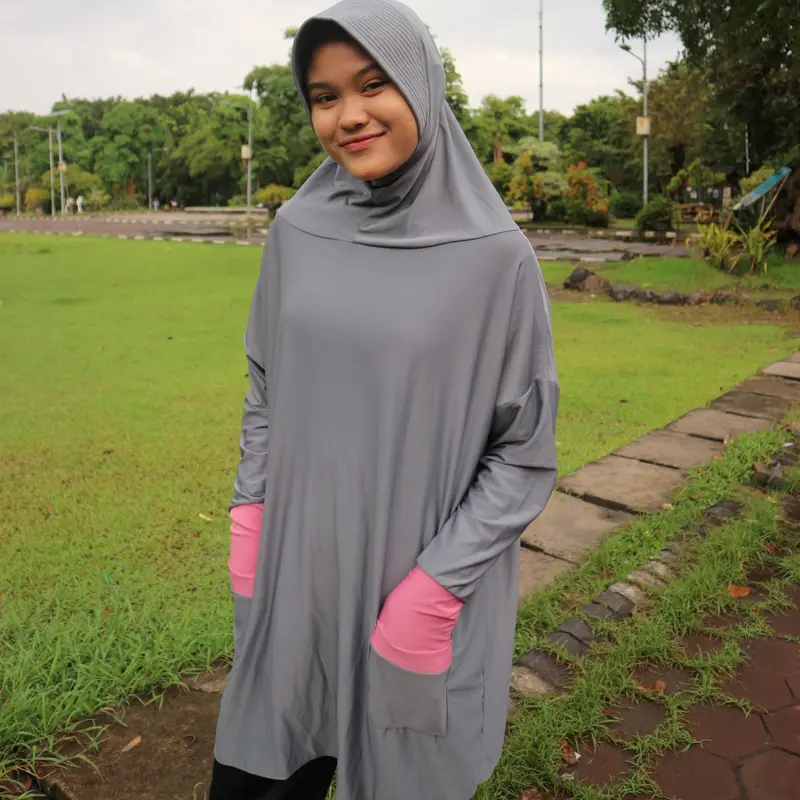 Hijab Lengan, Jilbab Lengan, Jilbab bergo praktis, Jilbab terusan, hijab syar'i kerudung nyaman syari  instan  Panjang Muslim 1