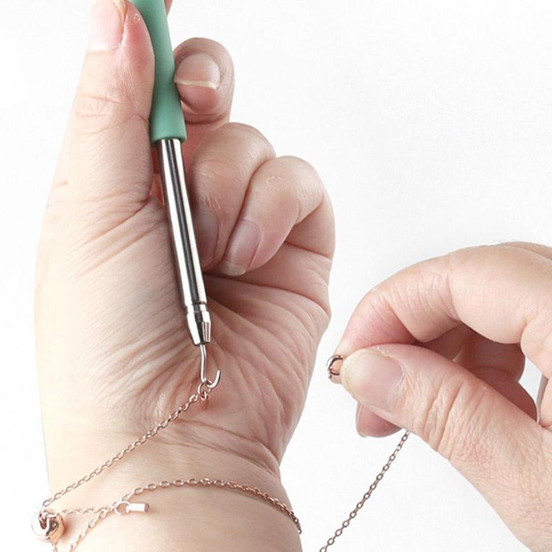 Product Introduction of 1PC Bracelet Helper Tool Hook Easy Wearing Tool Aid Assistance Metal Portable Bracelet Buddy Fastening Helper 34