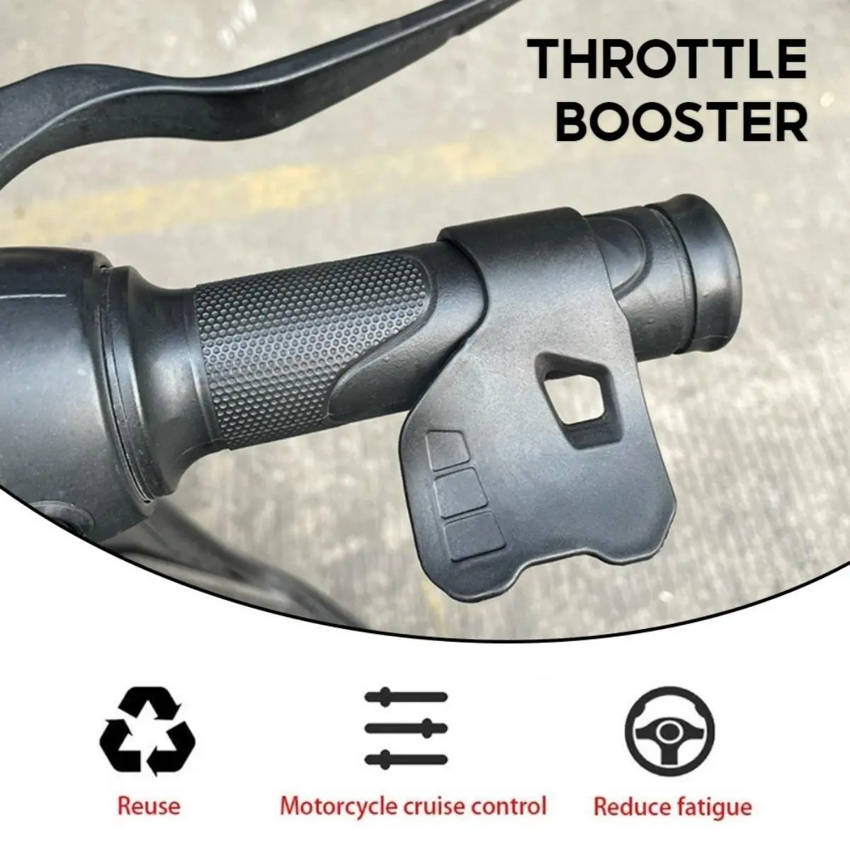 Motorcycle Throttle Booster Right Side Nylon Hand Rest Control Grips ...