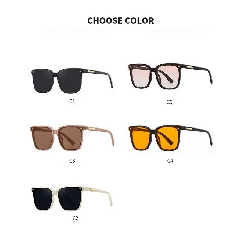 Kính Thời Trang Lái Xe, Dành Cho Nam Và Nữ, Kính Râm Cho Nữ Chụp Ảnh Đường Phố, Phong Cách Instagram, Trơn, Chống Tia UV, Kính 400UV, Phụ Kiện Thời Trang, PTQ 5