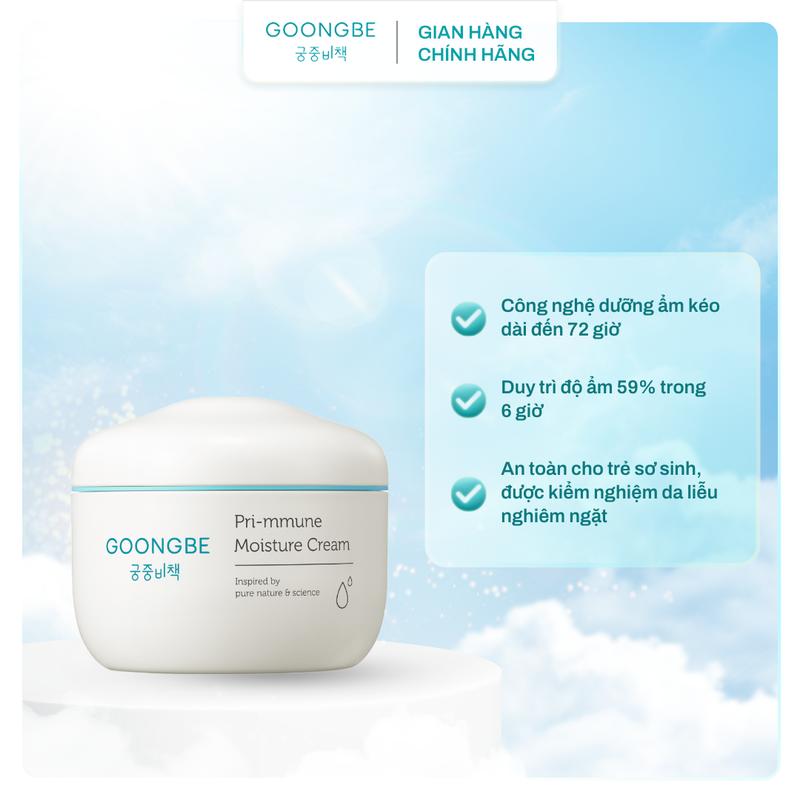 KOC Kem Dưỡng Ẩm GOONGBE Pri-mmune Moisture Cream Giúp Dưỡng Ẩm Chuyên sâu Cho Da Bé Mềm Mượt 180ml