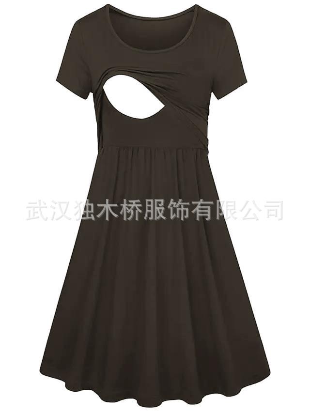 Product Introduction of Trendy Maternity Dresses for Spring/Summer 2025 Stylish Nursing Dresses for New Moms Comfortable and Fashionable maternity hospital sleepwear preggy  outfits breastfeeding  dress maternity  dress  plus  size damit  pang  binyag  ni  mommy 9