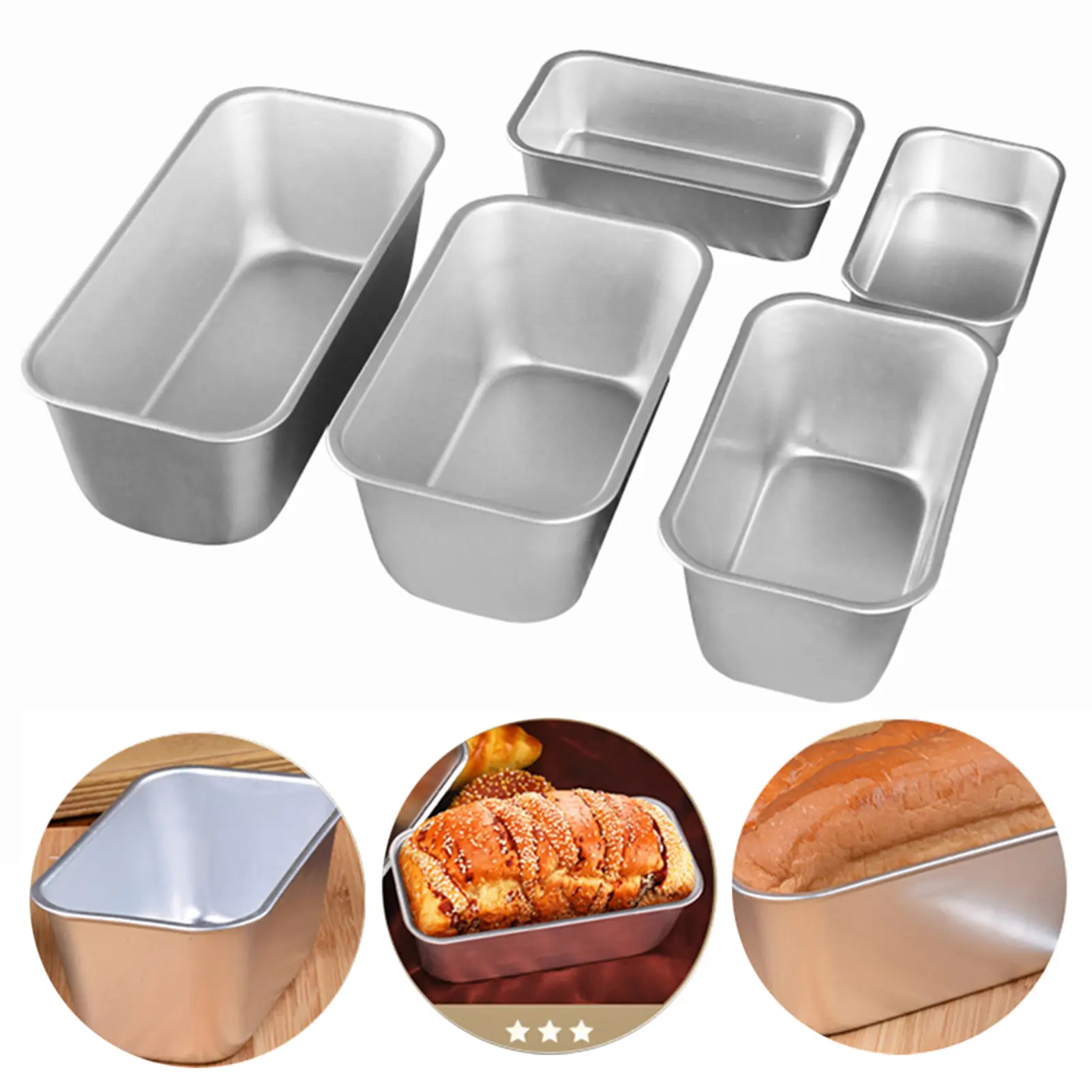 [MUR] acuan kek tidak melekat, tiada penembusan, aloi aluminium, segi empat tepat, untuk roti, pencuci mulut, untuk membakar dapur