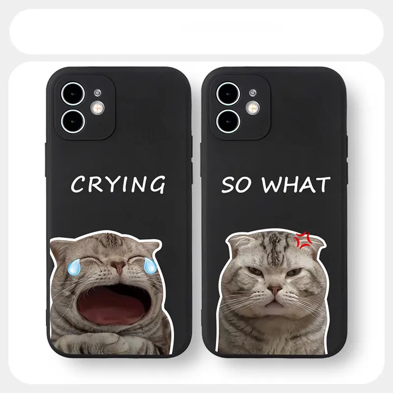 Ốp lưng Ai Phôn Mèo Buồn Bực ốp dẻo vuông ip 6/6plus/7/7plus/8/8plus/x/xr/xs/11/12/13/14pro/max/promax tr466 Phụ Kiện