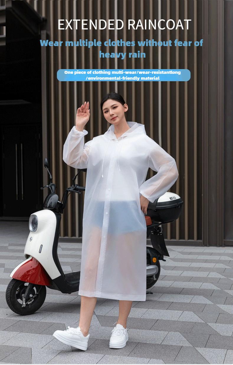 Product Introduction of Adult men's and women's fashion waterproof EVA raincoat outdoor portable one-piece raincoat 1