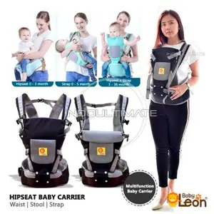 TT-5in1 Gendongan Bayi Hipseat BABY LEON Depan Multifungsi (0-3 Tahun) Anti Capek Kanguru by-60 geos Gendongan Instant Simple Geos Bunda Dudukan