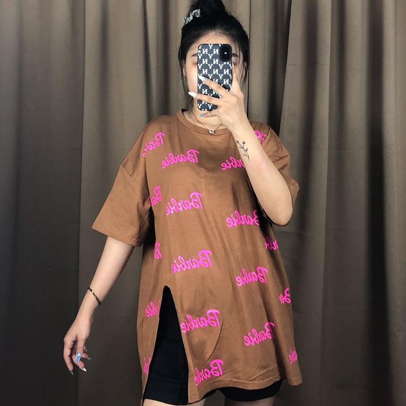 Kaos Oversize Barbie Baju Wanita Atasan Slit 2