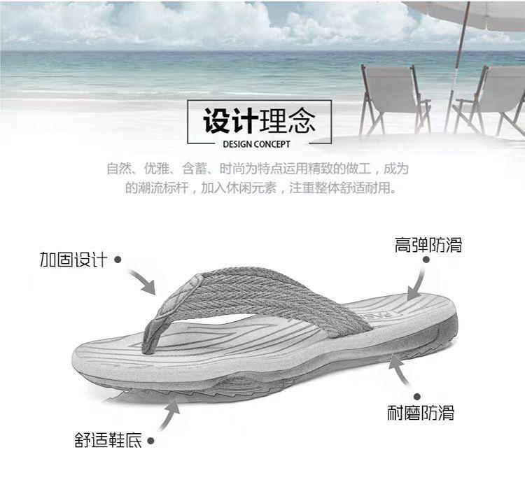 Product Introduction of Dép Xỏ Ngón Mùa Hè Cho Nam, Có Thể Đeo Ngoài Trời, Chống Trượt, Độ Đàn Hồi Cao, Đế Mềm, Sọc, Phong Cách Người Nổi Tiếng Trên Internet, Chống Mài Mòn, Thích Hợp Cho Các Cặp Đôi, Hàng Mới Về Năm 2024 3