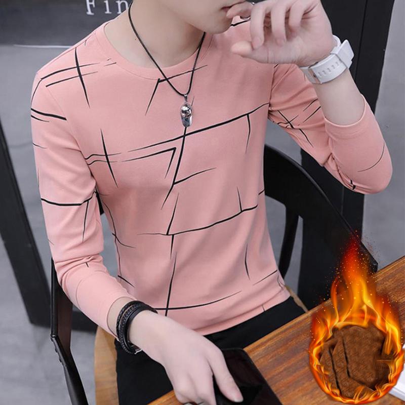 Áo Thun Nam, Tay Áo Dài, Cổ Tròn, Áo Chui Đầu, Mềm Mại Và Trẻ Trung, Ấm Áp Và Thoải Mái, Cổ Thuyền Áo Mùa Xuân Thường Ngày Để Mặc Hàng Ngày 1