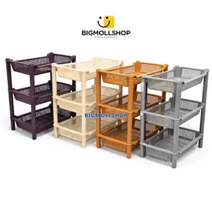 Rak Dapur Plastik Mini 3 Susun Deluxe Premium- Cocok untuk Berbagai Tempat