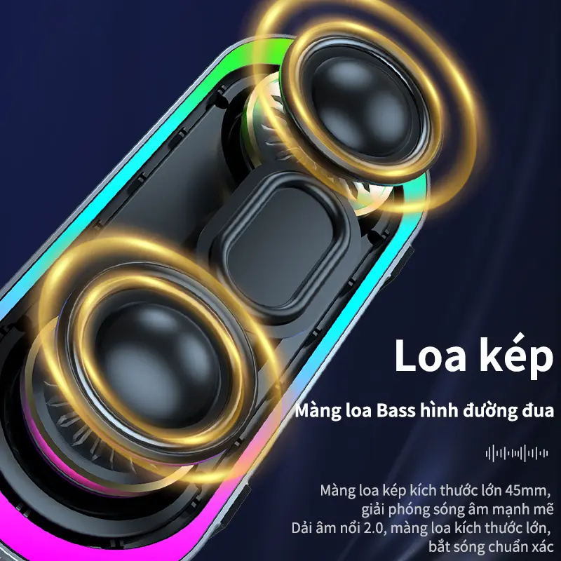 Loa Bluetooth không dây Hyundai HY-S10 RGB Đèn màu RGB kênh đôi z6  fly máy  chiếu 1