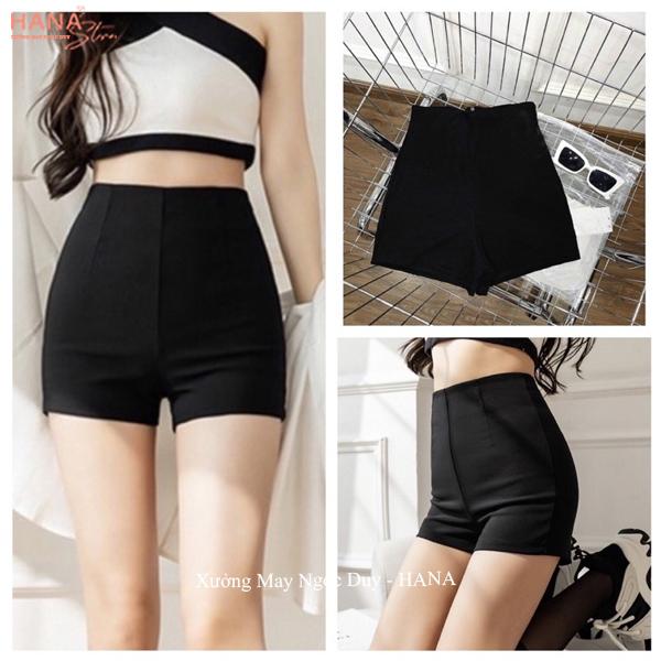 Quần short nữ cạp cao co giãn chất Umi dày - Quần legging đùi bó ngắn ôm body lưng cao tôn dáng mặc nhà tập yoga gym nhảy dance