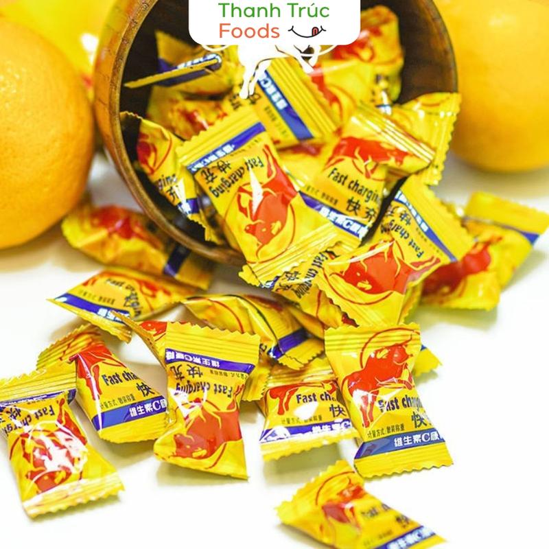 Kẹo ngậm RedBull Vị Bò húc tăng lực gói 320g Thanh Truc Food Candy Ăn Vặt tráicây