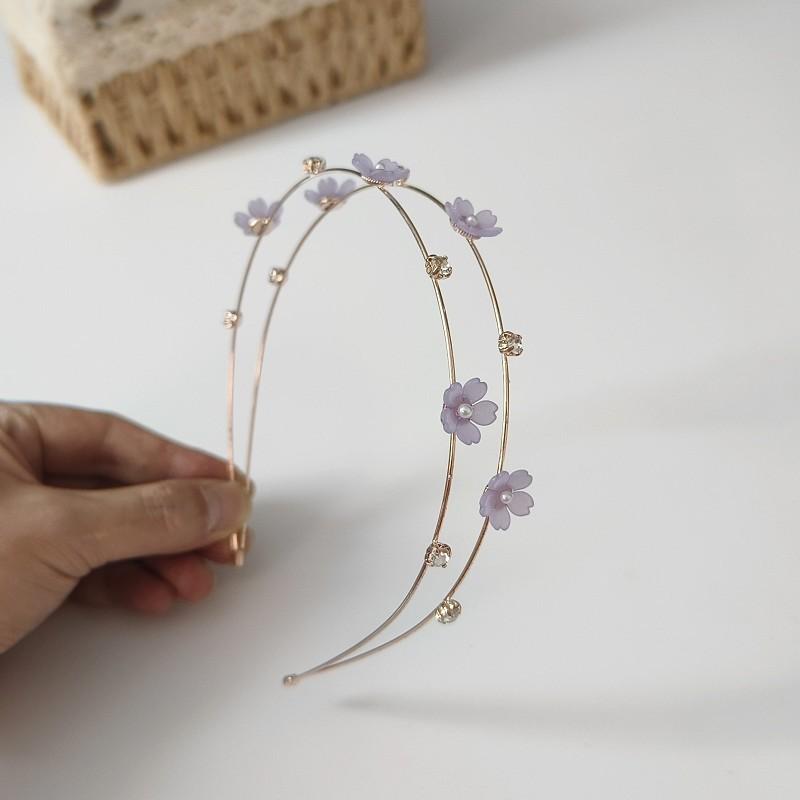 Product Introduction of Băng Đô Kim Loại, Hai Lớp, Băng Đô Ngọc Trai Hoa, Dành Cho Nữ, Phụ Kiện Cài Tóc, Băng Đô Kim Cương Giả Sáng Bóng, Phụ Kiện Tóc Vòng 1
