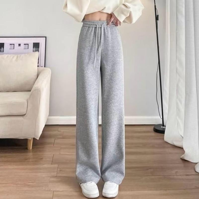 {Nỉ Lót Lông} Quần Nữ Chất Nỉ Lót Lông Dày Ấm Mặc Mùa Đông - Chất vải đẹp, Form Chuẩn, Cạp Chun Có Dây Rút, Túi Đựng Tiện Dụng - Pants, Women 0