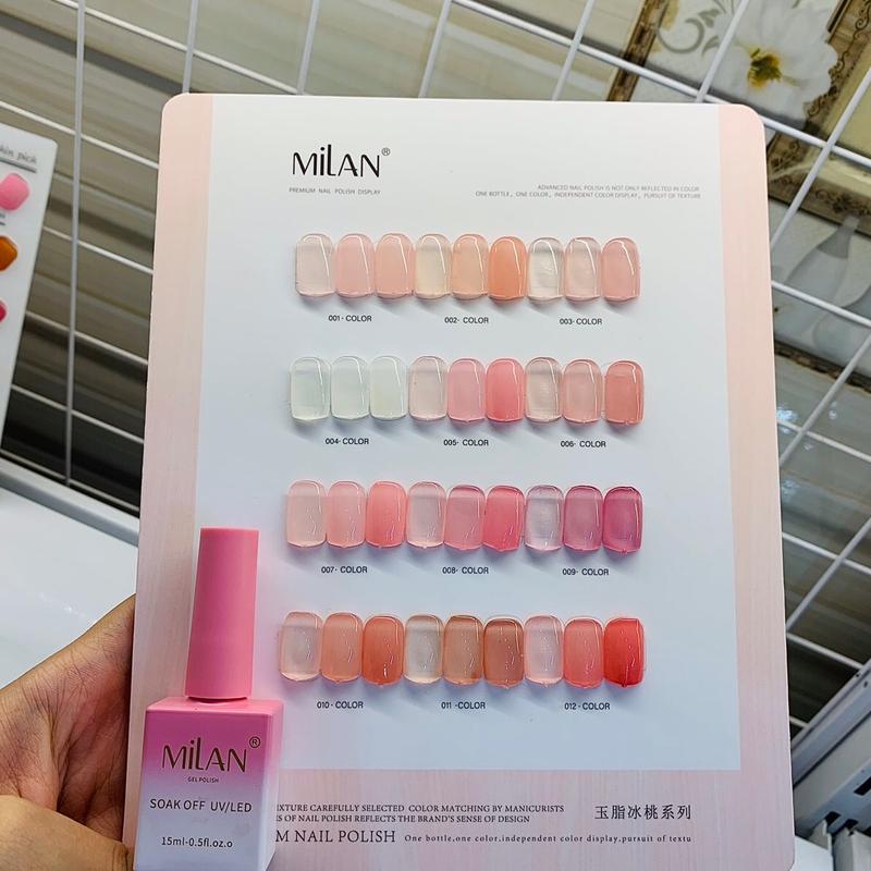 Set sơn thạch Milan 12 màu, sơn gel kèm bảng màu