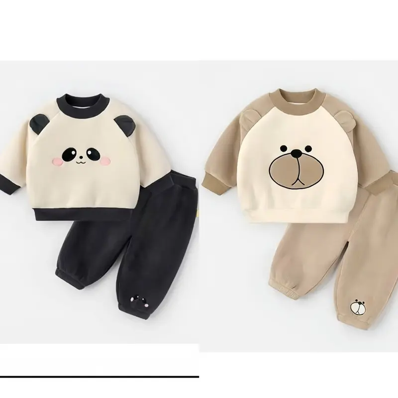 Combo 2 bộ nỉ bông, chất mềm mịn cho bé trai bé gái ( sz 5-15kg ) 1