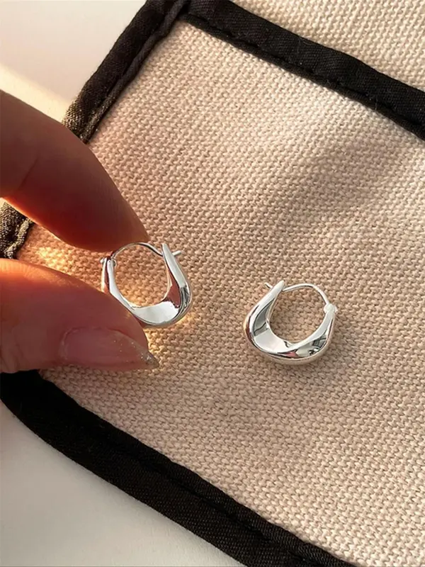 Women's Elegant Geometric Design Hoop Earrings for Summer, All-match Trendy Hoop Earrings, Fashionable Jewelry for Women for Daily & Party Decoration, Gifts for Her, Earrings for Women 3