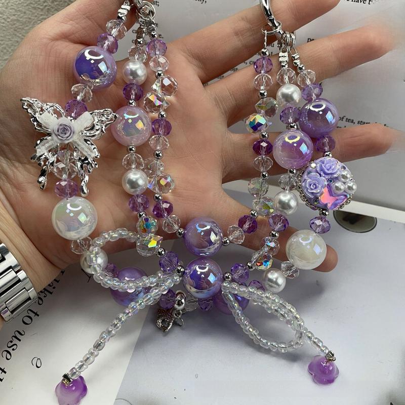 Product Introduction of Mobile Phone Charm Mobile Phone Ornaments Mobile Phone Lanyard Keychain Hot Sale Heavy Industry Drill Chain Hot Sale Original DIY Mobile Phone Charm Bag Chain 2