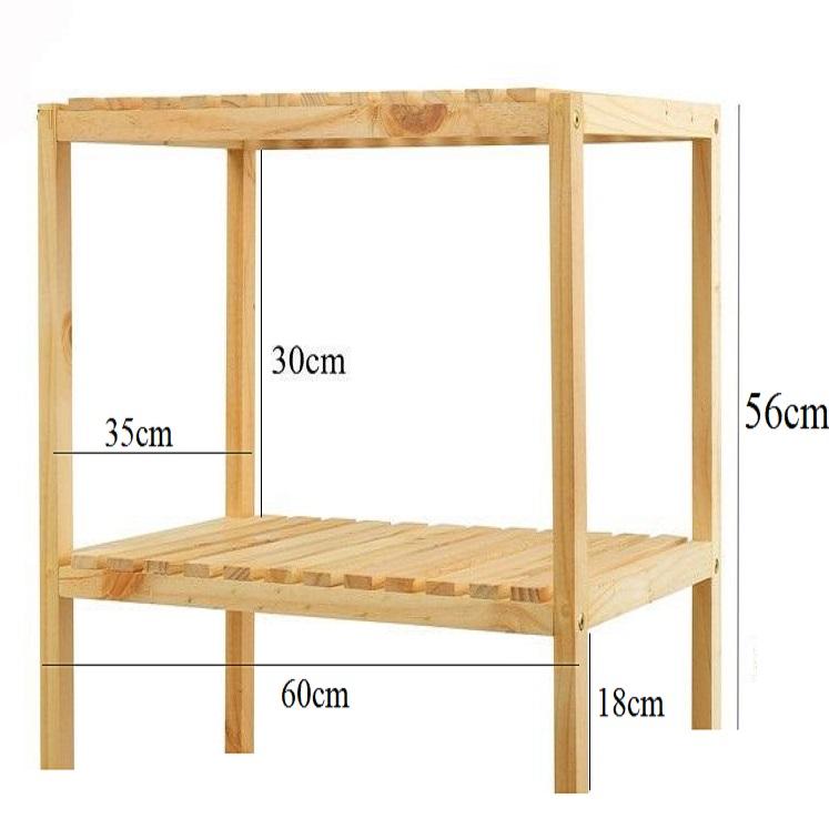 Kệ 2 tầng gỗ thông, Kệ lò vi sóng, decor đẹp mọi không gian, làm Kệ nhà bếp để đươc lò vi sóng, lò nướng, nồi cơm điện, xoong chảo Kitchen, kệ giày dép, tab đầu giường Lắp Ráp,