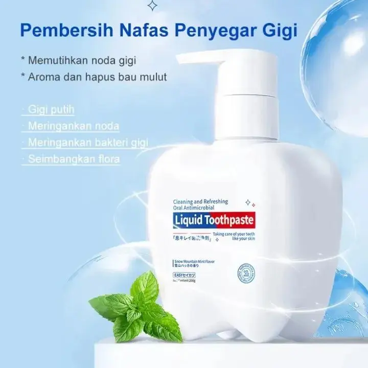 Pasta Gigi Pemutih Cair 200gr Whitening Toothpaste Probiotik Penghilang Karang Gigi Membandel dan Pemutih Gigi Kuning/Penghilan Bau Mulut