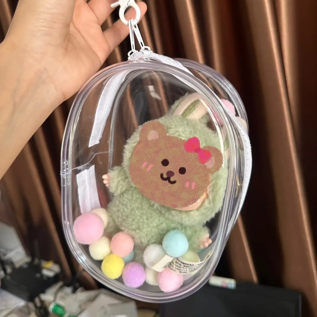 กระเป๋าตุ๊กตาน่ารัก Kimmon Baby tree กระเป๋าใสป้องกันฝุ่น ป้องกันแดด สําหรับน้องบู้ พร้อมส่งทันทีจากไทยค่า
