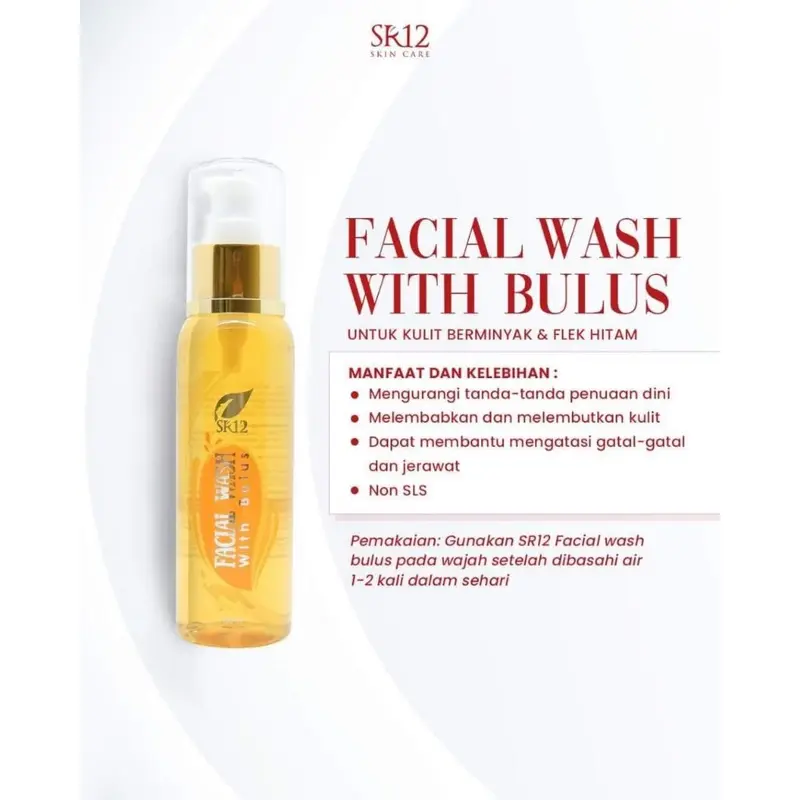 Facial Wash Bulus SR12 100 ml Sabun Cair 4
