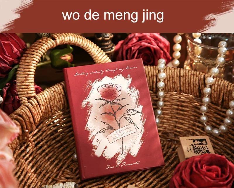 Product Introduction of JIANWU 160 Pages/book Free Romance Series A7 Vintage Flower Mini Pocket Notebook Creative DIY Student Supplies Stationery 4