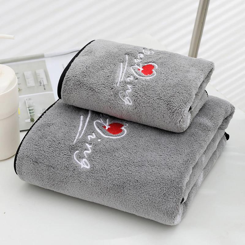 Soft Comfortable Hand Towel, 1 Count Coral Fleece Cozy Bath Towel, Water Absorption Shower Towel for Home Bathroom Washroom, Bathroom Accessories, Home Essentials 7