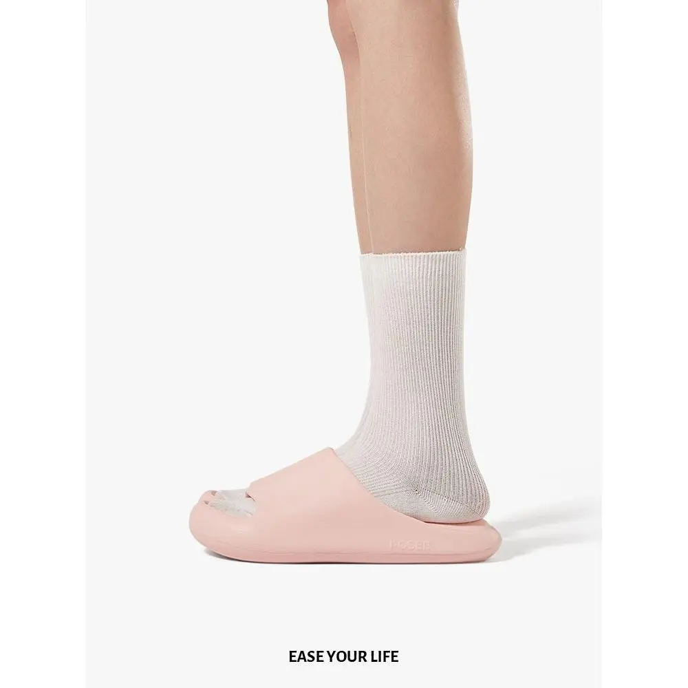 Posee Cloud Elastic Thick Bottom Home Bathroom Bath Shit Feeling Slippers Home Indoor Non-Slip Eva Sandals Female Pedal