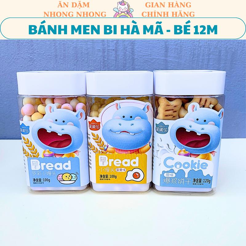 Bánh Men Bi Sữa, Bánh Gấu Nhân Kem Sữa Hà Mã  Ăn Vặt
