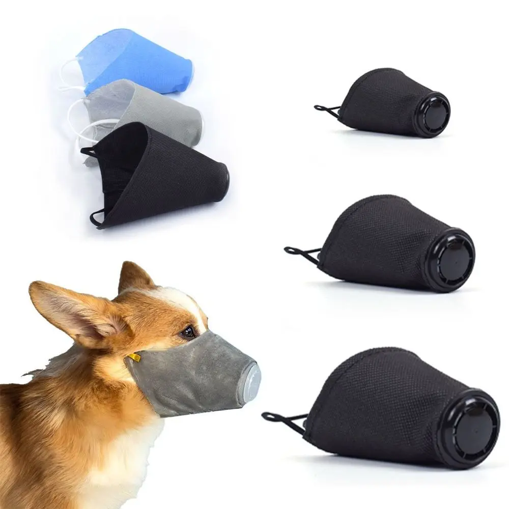 New Adjustable Dog Anti-fog Haze Mouth Mask Air Filter Breathable Dog Respirator Muzzle Reusable Dog Face Mask Small To Large Dogs