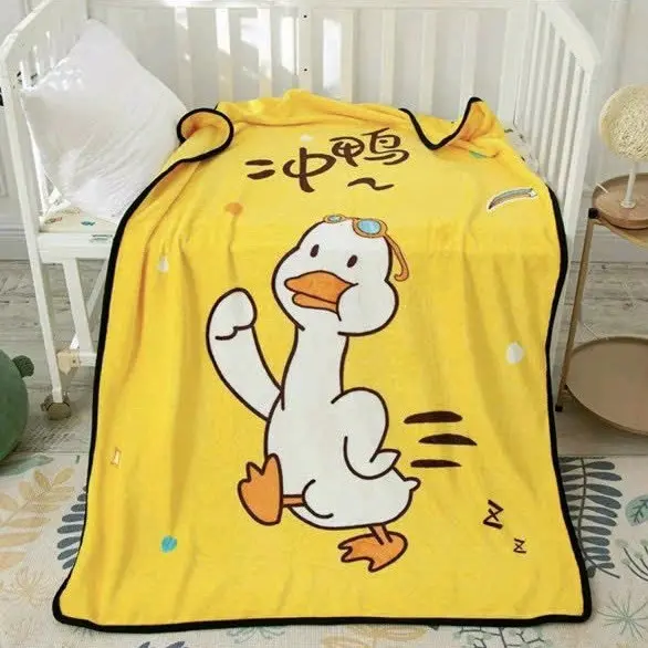 Chăn lông tuyết cho bé, họa tiết hoạt hình, mềm mại kích thước 1mx1m4 nặng 400g 5