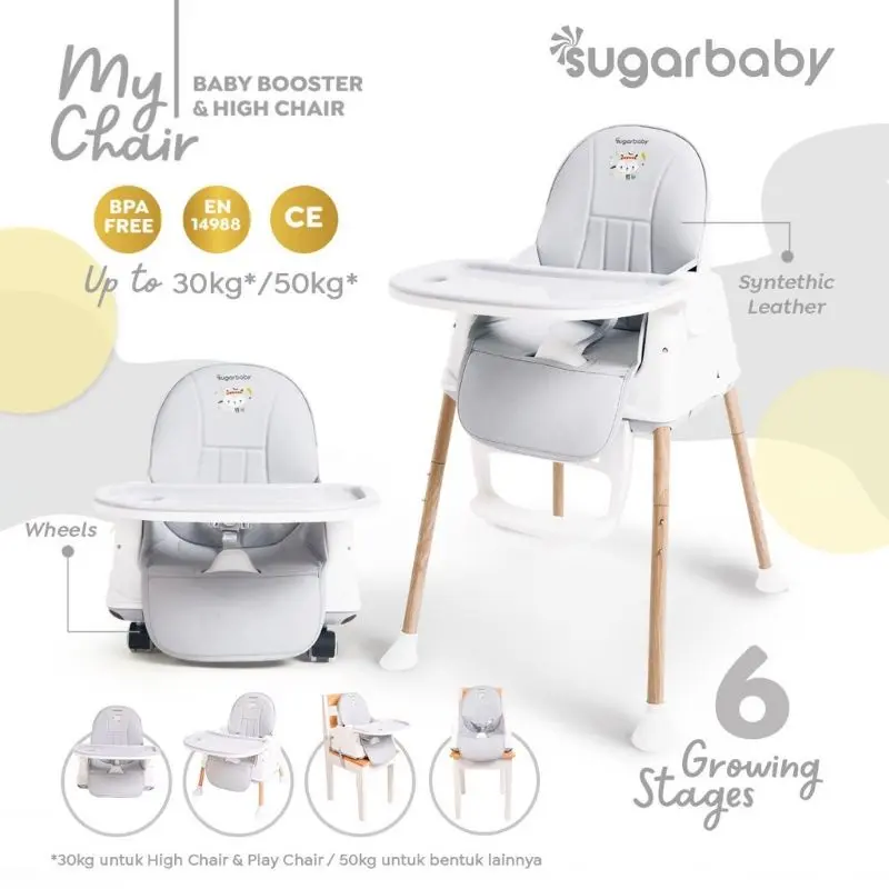 Sugarbaby My Chair (Baby Booster & High Chair) : 6 Growing Stages Empuk Kursi  Bayi baby  chair 6