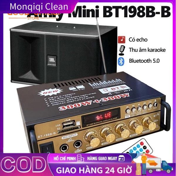  Amply Có màn hình hiển thị  âm ly karaoke Amly Mini Bluetooth TLC BT-198B-B BT-198A Kết Hợp Ghi Âm  Echo Siêu Mượt、AV-326BT、AK270 